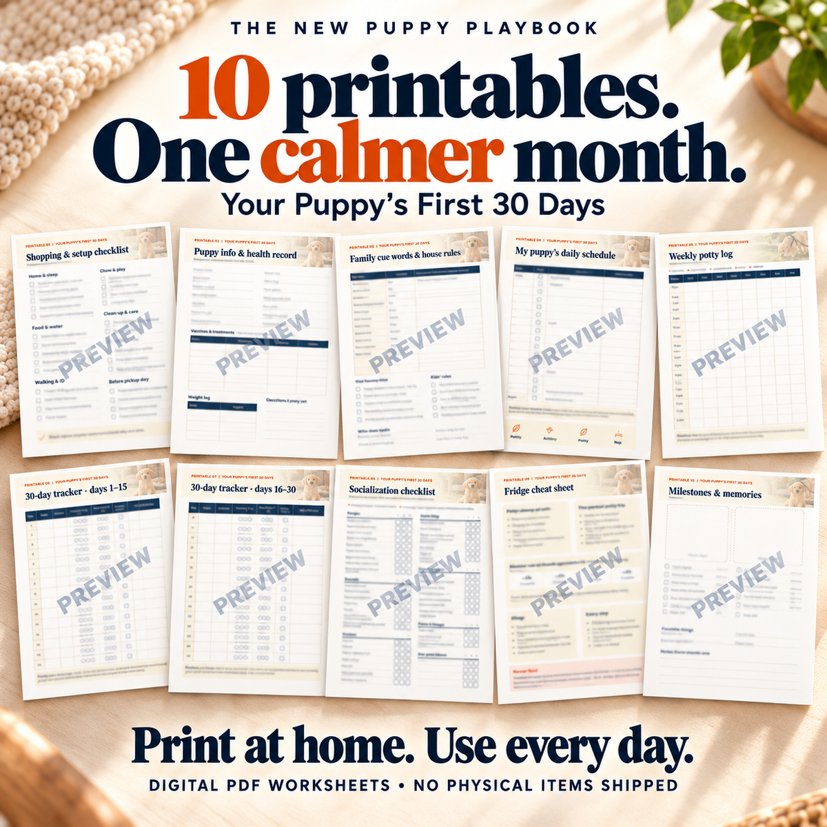 Your Puppy’s First 30 Days - Digital Guide + Bonus Pintables
