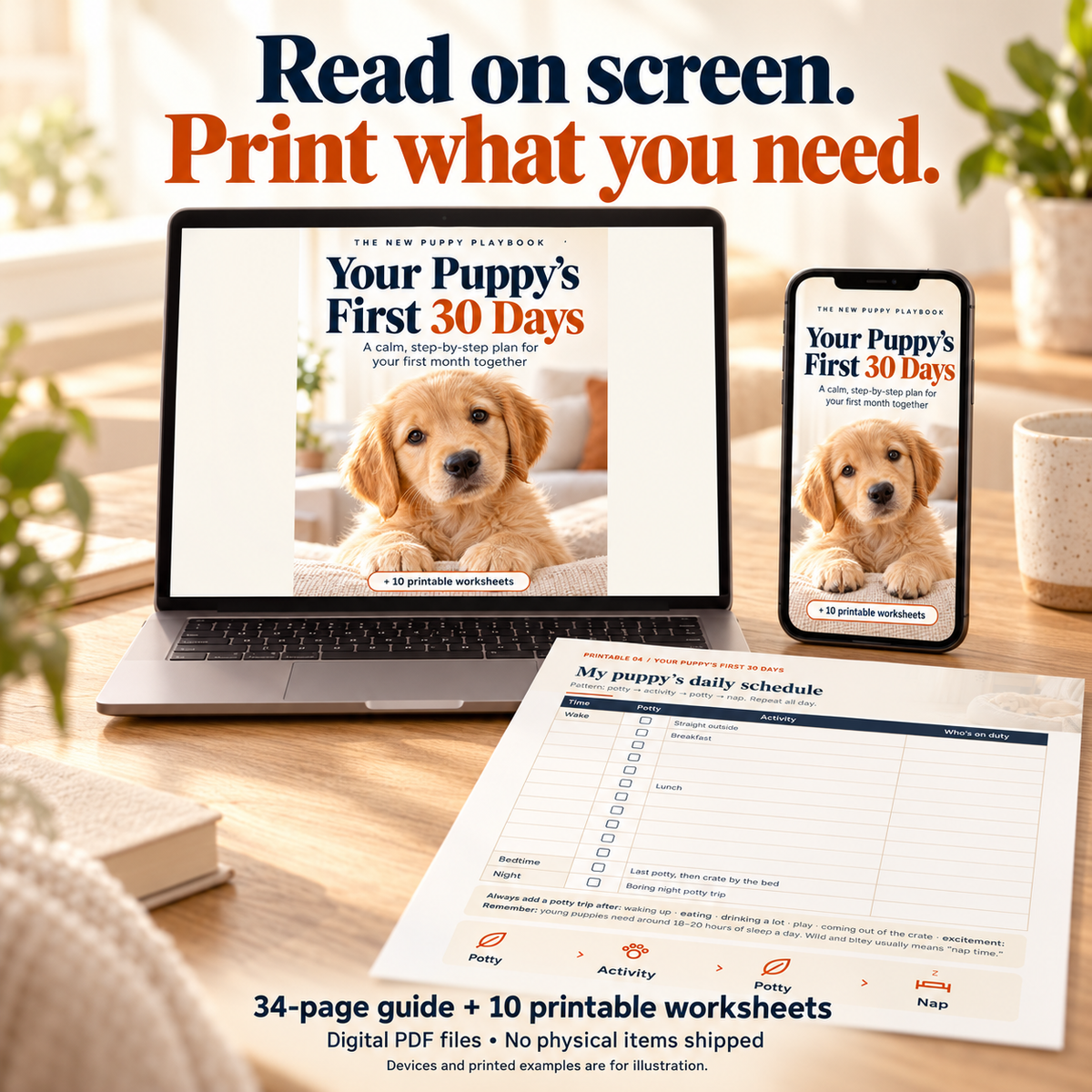 Your Puppy’s First 30 Days - Digital Guide + Bonus Pintables