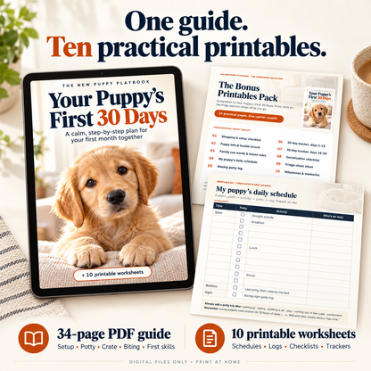 Your Puppy’s First 30 Days - Digital Guide + Bonus Pintables