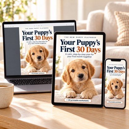 Your Puppy’s First 30 Days - Digital Guide + Bonus Pintables